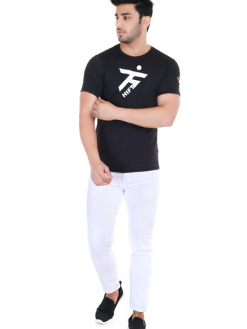 Hift Men’s Sports Lite Running and Gym T Shirt with Sun Protection | Anti-Odor | Quick Dry | Round Neck Half Sleeves