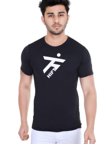 Hift Men’s Sports Lite Running and Gym T Shirt with Sun Protection | Anti-Odor | Quick Dry | Round Neck Half Sleeves