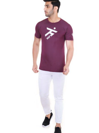 Hift Men’s Sports Lite Running and Gym T Shirt with Sun Protection | Anti-Odor | Quick Dry | Round Neck Half Sleeves